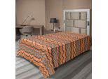 Abakuhaus Lenzuolo Colorato, Zig Zag Colorato Disegno Storico Maya Tema Etnico, Lenzuolo Morbido E Confortevole Per Un Letto Decorativo 1 Pezzo 260 Cm X 168 Cm, Multicolore