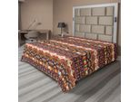 Abakuhaus Lenzuolo Colorato, Motivo Geometrico Astratto Multicolore In Stile Azteco Con Stampa A Frecce, Lenzuolo Morbido E Confortevole Per Un Letto Decorativo 1 Pezzo 260 Cm X 228 Cm, Multicolore