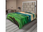 Abakuhaus Lenzuolo Toscana, Toscana Colline Ondulate In Primavera Al Tramonto Terreni Agricoli Volterra Italia, Lenzuolo Morbido E Confortevole Per Un Letto Decorativo 1 Pezzo 260 Cm X 228 Cm, Verde Acqua