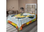 Abakuhaus Lenzuolo Con Farfalle, Farfalle Monarca, Vetrate Colorate, Ali, Illustrazione Di Giardino Primaverile, Lenzuolo Morbido E Confortevole Per Un Letto Decorativo, 1 Pezzo, 260 Cm X 168 Cm, Multicolore