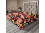 Abakuhaus Fantastico Lenzuolo, Hippie Colorato Paisley Musica Chiave Tipografia Idealismo Rivoluzione Storica, Morbido E Confortevole Lenzuolo Superiore Per Un Letto Decorativo 1 Pezzo 244 Cm X 205 Cm, Multicolore