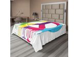 Abakuhaus Fantastico Lenzuolo, Simbolo Digitale Della Pace Colori Gocciolanti Colori Fluidi No Alla Guerra Pacifismo, Morbido E Confortevole Lenzuolo Superiore Per Un Letto Decorativo 1 Pezzo 275 Cm X 260 Cm, Multicolore
