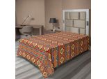 Abakuhaus Lenzuolo Colorato, Mosaico Ispirato A Linee Orizzontali Con Motivi Etnici Grafici In Stile Azteco, Lenzuolo Morbido E Confortevole Per Un Letto Decorativo 1 Pezzo 190 Cm X 100 Cm, Multicolore