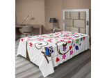 Abakuhaus Lenzuolo Con Gufi, Albero Con Fiori E Gufi, Linee Decorative Sinuose, Design Giocoso, Morbido E Confortevole Lenzuolo Superiore Per Un Letto Decorativo 1 Pezzo 260 Cm X 168 Cm, Multicolore