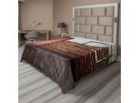 Abakuhaus Lenzuolo Antico, Cornice Su Muro Di Mattoni Danneggiato, Stampa Di Una Vecchia Stanza Invecchiata, Lenzuolo Morbido E Confortevole Per Un Letto Decorativo 1 Pezzo 260 Cm X 228 Cm, Arancione Marrone Bianco