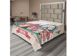 Abakuhaus Lenzuolo Da Letto Circus, Motivo Circus, Design Piatto, Stampa Con Palloncini E Parco Giochi Per Bambini, Lenzuolo Morbido E Confortevole Per Un Letto Decorativo, 1 Pezzo, 266 Cm X 260 Cm, Multicolore