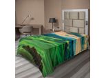Abakuhaus Lenzuolo Toscana, Toscana Colline Ondulate In Primavera Al Tramonto, Terreni Agricoli Volterra Italia, Lenzuolo Morbido E Confortevole Per Un Letto Decorativo 1 Pezzo 260 Cm X 168 Cm, Verde Acqua