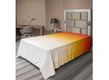 Abakuhaus Lenzuolo Geometrico, Forma Triangolare Geometrica Stile Retrò Moderno Con Stampa Digitale, Lenzuolo Morbido E Confortevole Per Un Letto Decorativo 1 Pezzo 260 Cm X 168 Cm, Arancione Crema Giallo