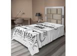 Abakuhaus Lenzuolo Con Proverbio, "I Tuoi Sogni Sono L'altra Faccia Delle Tue Paure"" I Tuoi Sogni Riflettono Le Tue Paure Stampa, Lenzuolo Morbido E Confortevole Per Un Letto Decorativo 1 Pezzo 190 Cm X 100 Cm, Bianco Nero"