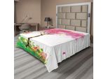 Abakuhaus Lenzuolo Primaverile, Albero In Fiore, Ragazza Sognante Sulla Primavera, Su Ali, Acquerello, Lenzuolo Morbido E Confortevole Per Un Letto Decorativo, 1 Pezzo, 266 Cm X 260 Cm, Multicolore