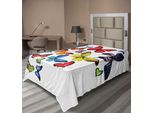 Abakuhaus Lenzuolo Con Farfalle, Molteplici Farfalle Romanticismo Unione Gioia Escursioni Alberi, Lenzuolo Morbido E Confortevole Per Un Letto Decorativo 1 Pezzo 260 Cm X 168 Cm, Multicolore