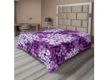 Abakuhaus Lenzuolo Con Fiori, Illustrazioni Di Lillà Campo Verde Ortensia Fresca Design Artistico, Lenzuolo Morbido E Confortevole Per Un Letto Decorativo 1 Pezzo 260 Cm X 228 Cm, Viola Bianco Azzurro