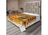 Abakuhaus Lenzuolo Italiano, Foto Storica Italiana Con Antichi Edifici Tradizionali Autentici, Lenzuolo Morbido E Confortevole Per Un Letto Decorativo 1 Pezzo 244 Cm X 205 Cm, Arancione Bianco