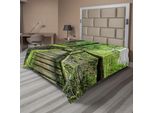 Abakuhaus Lenzuolo Foresta Pluviale, Foresta Pluviale In Inthanon Mountain Chiang Mai Thailandia Tema Romantico Luna Di Miele, Lenzuolo Morbido E Confortevole Per Un Letto Decorativo 1 Pezzo 266 Cm X 260 Cm, Verde Marrone