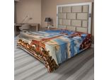 Abakuhaus Lenzuolo Torre Eiffel, Torre Eiffel Barca Senna Cloudscape Vacanze Destinazione Turistica, Lenzuolo Morbido E Confortevole Per Un Letto Decorativo 1 Pezzo 260 Cm X 228 Cm, Arancione Scuro Cannella
