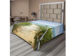 Abakuhaus Lenzuolo Da Spiaggia, Passeggiata Sulle Dune Della Spiaggia Pinery Provincial Park Ontario Canada, Morbido E Confortevole Lenzuolo Superiore Per Un Letto Decorativo 1 Pezzo 275 Cm X 260 Cm, Acquamarina Sabbia Marrone Verde