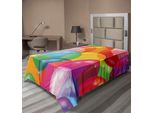 Abakuhaus Lenzuolo Per Bambini, Motivo A Palloncini, Illustrazioni Colorate, Tema Divertimento Infantile, Lenzuolo Morbido E Confortevole Per Un Letto Decorativo, 1 Pezzo, 190 Cm X 100 Cm, Multicolore