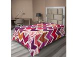 Abakuhaus Lenzuolo Angolare, Motivi Colorati A Freccia, Linee A Zig Zag, Motivo Geometrico Patchwork Ispirato A Cubi, Lenzuolo Morbido E Confortevole Per Un Letto Decorativo, 1 Pezzo, 190 Cm X 100 Cm, Multicolore