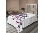 Abakuhaus Lenzuolo Con Farfalle, Diverse Farfalle Con Ali Naturali Compagna Femminile, Lenzuolo Superiore Morbido E Confortevole Per Un Letto Decorativo 1 Pezzo 260 Cm X 168 Cm, Blu Lilla Rosa