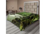 Abakuhaus Lenzuolo Rainforest, Foresta Pluviale Tropicale E Fiume Rocky Nello Stato Di Selangor, Malesia Asian Wilderness, Lenzuolo Morbido E Confortevole Per Un Letto Decorativo 1 Pezzo 266 Cm X 260 Cm, Verde Marrone