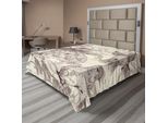 Abakuhaus Lenzuolo Kolibri, Uccelli E Fiori Monocromatici, Design Classico Nostalgico, Decorativo, Morbido E Confortevole, Per Un Letto Decorativo, 1 Pezzo, 260 Cm X 228 Cm, Crema, Beige, Marrone