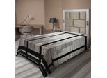 Abakuhaus Lenzuolo Da Letto Urbano, Vista Dai Tetti Di Filadelfia Attraverso La Finestra, Skyline, Punto Di Riferimento, Tetto, Viaggio, Lenzuolo Morbido E Confortevole Per Un Letto Decorativo, 1 Pezzo, 260 Cm X 168 Cm, Grigio Chiaro E Nero