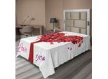 Abakuhaus Lenzuolo D'amore, Albero A Forma Di Cuore Vacanze Romanticismo Giardino Stile Vintage Design Artistico, Morbido E Confortevole Lenzuolo Superiore Per Un Letto Decorativo 1 Pezzo 260 Cm X 168 Cm, Viola Rosa Rubino