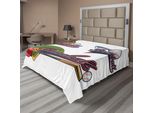 Abakuhaus Lenzuolo Sportivo, Palla Da Baseball, Mazza Da Baseball, Palla Dura, Forniture Per Allenamento, Squadra, Diversi Modelli, Lenzuolo Morbido E Confortevole Per Un Letto Decorativo, 1 Pezzo, 260 Cm X 228 Cm, Multicolore