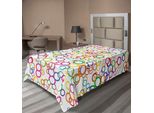 Abakuhaus Lenzuolo Arcobaleno, Motivi Geometrici Festa Arcobaleno Illustrazione In Stile Pop Art Moderno, Lenzuolo Morbido E Confortevole Per Un Letto Decorativo 1 Pezzo 260 Cm X 168 Cm, Lavanda Salmone