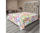 Abakuhaus Lenzuolo Arcobaleno, Motivi Geometrici Festa Arcobaleno Illustrazione In Stile Pop Art Moderno, Lenzuolo Morbido E Confortevole Per Un Letto Decorativo 1 Pezzo 275 Cm X 260 Cm, Lavanda Salmone