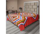 Abakuhaus Lenzuolo Tribale, Motivo Tradizionale Azteco Americano A Mosaico, Immagine Simbolica Etnica, Lenzuolo Morbido E Confortevole Per Un Letto Decorativo, 1 Pezzo, 244 Cm X 205 Cm, Multicolore