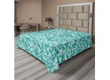 Abakuhaus Lenzuolo Turchese, Forma Triangolare Astratta Nella Grafica Geometrica Moderna Contemporanea, Lenzuolo Superiore Morbido E Confortevole Per Un Letto Decorativo 1 Pezzo 244 Cm X 205 Cm, Turchese Verde Acqua