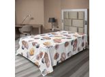 Abakuhaus Lenzuolo Con Conchiglie, Motivo Conchiglie, Illustrazione Vacanza Al Mare, Sfondo Marino, Lenzuolo Morbido E Confortevole Per Un Letto Decorativo, 1 Pezzo, 260 Cm X 168 Cm, Bianco Margherita Malva