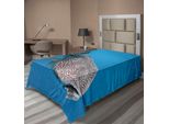 Abakuhaus Lenzuolo Con Animali Marini, Squalo Balena Predators Hunter Acqua Cristallina Sotto Il Mare Stampa, Lenzuolo Morbido E Confortevole Per Un Letto Decorativo 1 Pezzo 260 Cm X 168 Cm, Blu