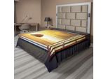 Abakuhaus Lenzuolo Primaverile, Una Finestra Aperta Su Un Paesaggio Primaverile Soleggiato Con Uccellini, Morbido E Confortevole Lenzuolo Superiore Per Un Letto Decorativo 1 Pezzo 260 Cm X 228 Cm, Grigio Marigold Marrone