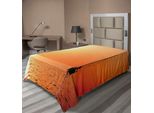Abakuhaus Lenzuolo Per Barca A Vela, Yacht Solitario Al Tramonto, Regata Velica, Squadra Vincitrice, Lenzuolo Morbido E Confortevole Per Un Letto Decorativo, 1 Pezzo, 260 Cm X 168 Cm, Arancione Giallo