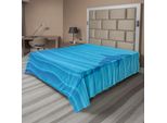 Abakuhaus Lenzuolo Con Animali Marini, Sagoma Di Squalo Nelle Onde Dell'acqua, Stampa Grafica Con Vita Marina, Lenzuolo Morbido E Confortevole Per Un Letto Decorativo, 1 Pezzo, 260 Cm X 228 Cm, Blu