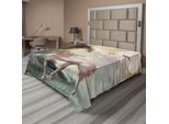 Abakuhaus Lenzuolo Kolibri, Motivo Uccelli Su Sfondo Floreale, Giardino Primaverile, Ali Artistiche, Lenzuolo Morbido E Confortevole Per Un Letto Decorativo, 1 Pezzo, 266 Cm X 260 Cm, Multicolore