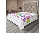 Abakuhaus Lenzuolo Da Letto Femminile, "Little Princess"" Scritta Su Sfondo A Pois Con Allegra Illustrazione, Morbido E Confortevole Lenzuolo Superiore Per Un Letto Decorativo 1 Pezzo 275 Cm X 260 Cm, Colore Fucsia Verde"
