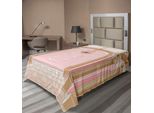 Abakuhaus Lenzuolo Da Letto Princess, Interno Della Sala Da Ballo Del Castello Magico, Lampadari, Colonne, Regno, Stampa, Lenzuolo Morbido E Confortevole Per Un Letto Decorativo, 1 Pezzo, 260 Cm X 168 Cm, Pesca Cipria Rosa