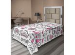 Abakuhaus Lenzuolo Da Letto Princess, Principessa Delle Fiabe Tiara Crown Notebook Doodle Bozzetti Illustrazioni, Lenzuolo Morbido E Confortevole Per Un Letto Decorativo 1 Pezzo 260 Cm X 168 Cm, Bianco Grigio Rosa