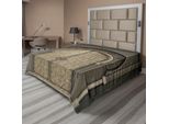 Abakuhaus Lenzuolo Marocchino, Motivo Geometrico Simmetrico Orientale, Lenzuolo Morbido E Confortevole Per Un Letto Decorativo 1 Pezzo 266 Cm X 260 Cm, Nero Seppia