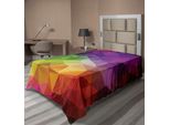 Abakuhaus Lenzuolo Astratto, Forme Geometriche Astratte Colorate Con Poligoni Triangolari Artistici, Lenzuolo Morbido E Confortevole Per Un Letto Decorativo 1 Pezzo 260 Cm X 168 Cm, Multicolore