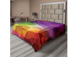 Abakuhaus Lenzuolo Astratto, Forme Geometriche Astratte Colorate Con Poligoni Triangolari Artistici, Lenzuolo Morbido E Confortevole Per Un Letto Decorativo 1 Pezzo 244 Cm X 205 Cm, Multicolore