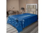 Abakuhaus Lenzuolo Con Motivo Barca A Vela, Panorama Notturno Sul Mare, Barca A Vela Al Chiaro Di Luna, Illustrazione Di Nave Ondulata, Lenzuolo Morbido E Confortevole Per Un Letto Decorativo, 1 Pezzo, 190 Cm X 100 Cm, Blu Violetto