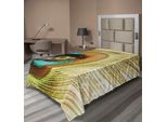 Abakuhaus Lenzuolo Peacock, Donna, L'occhio Creativo Astratto Illustrazione Guarda Attraverso La Piuma Di Pavone, Morbido E Confortevole Lenzuolo Superiore Per Un Letto Decorativo 1 Pezzo 260 Cm X 168 Cm, Verde Marrone Turchese