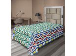 Abakuhaus Lenzuolo Marocchino, Mosaico Marocchino Colorato Da Parete, Stile Mediorientale, Artigianato Artistico, Stampa Verticale, Lenzuolo Morbido E Confortevole Per Un Letto Decorativo, 1 Pezzo, 260 Cm X 168 Cm, Multicolore
