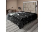 Abakuhaus Lenzuolo Safari, Tigre Bianca Inverno Ritratto Di Animali Rari Motivo Animali Ambiente, Lenzuolo Morbido E Confortevole Per Un Letto Decorativo 1 Pezzo 260 Cm X 228 Cm, Grigio Antracite Grigio Chiaro