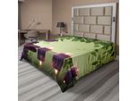 Abakuhaus Spa Lenzuolo, Candele Aromatiche Zen Stones E Trattamento Ai Fiori Di Orchidea, Lenzuolo Morbido E Confortevole Per Un Letto Decorativo 1 Pezzo 244 Cm X 205 Cm, Verde Chiaro Verde Felce