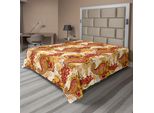 Abakuhaus Lenzuolo Asiatico, Tradizionale Motivo Paisley Asiatico Nell'arte Culturale Religiosa, Morbido E Confortevole Lenzuolo Superiore Per Un Letto Decorativo, 1 Pezzo, 260 Cm X 228 Cm, Arancione, Giallo E Rosso